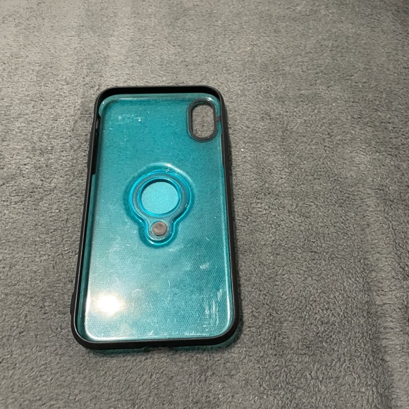 Clear teal iPhone XR phone case - Picture 2 of 2